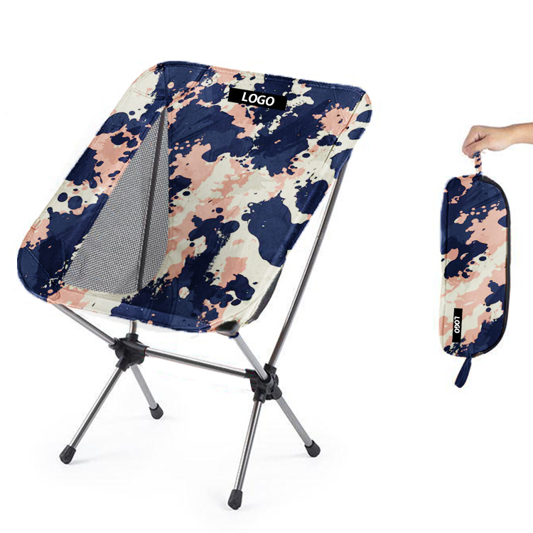 Outdoor Lightweight Custom Printed Moon Chair Folding Camping Chair Portable