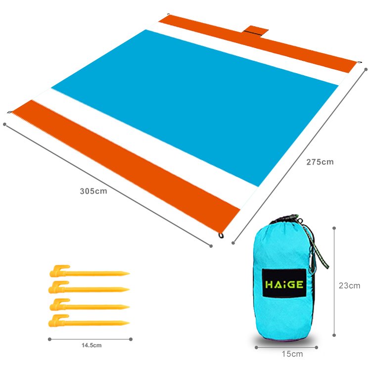 Outdoor waterproof beach blanket sand free portable camping mat