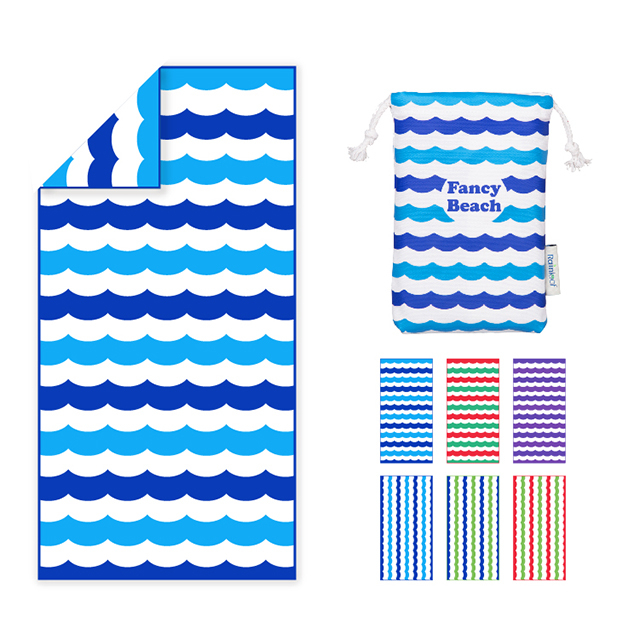 NEWEST WAVE COLORED BEACH TOWEL,TRAVEL TOWEL OEM FACTORY