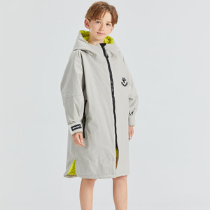 Custom Waterproof Swim Parka Long Sleeve Changing Robe Drying Robe Kids Surf Poncho