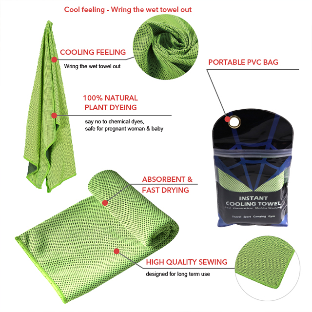 Stock Cooling Towel with PVC Bag
